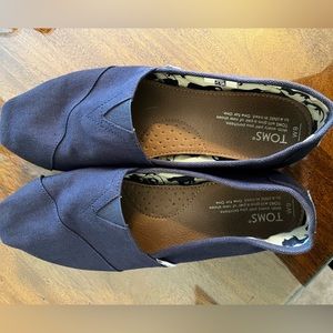 TOMS - Navy Blue Slip ons Women Size 9